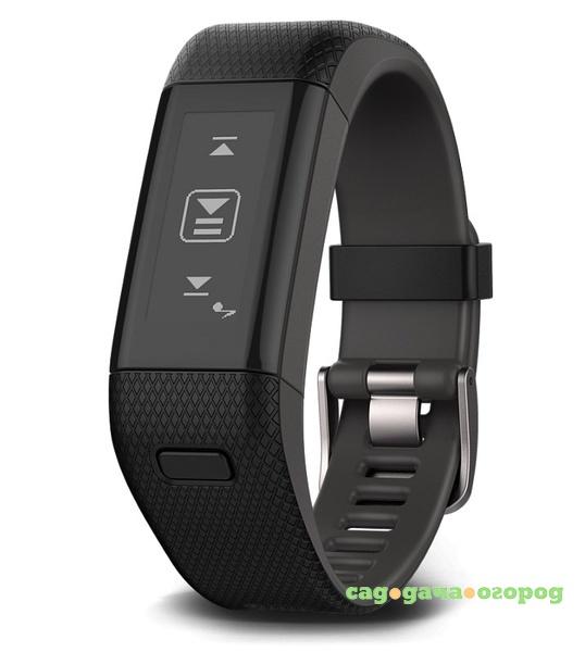 Фото Спортивный навигатор Garmin VIVOSMART HR+ черно-серые большого размера (010-01955-45)