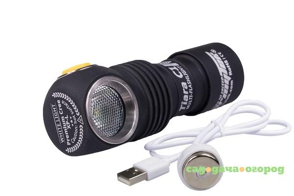 Фото Фонарь Armytek Tiara C1 Magnet USB+18350 Cree XP-L