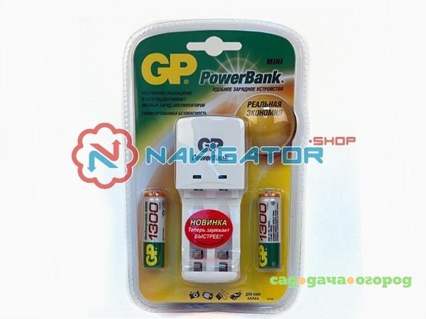 Фото ЗУ GP PowerBank Mini с аккумуляторами (1300 мАч)