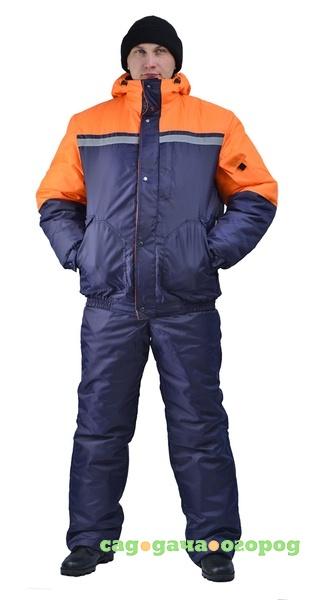 Фото Зимний костюм для работы URSUS Стим т-синий с оранжевым (Оксфорд)