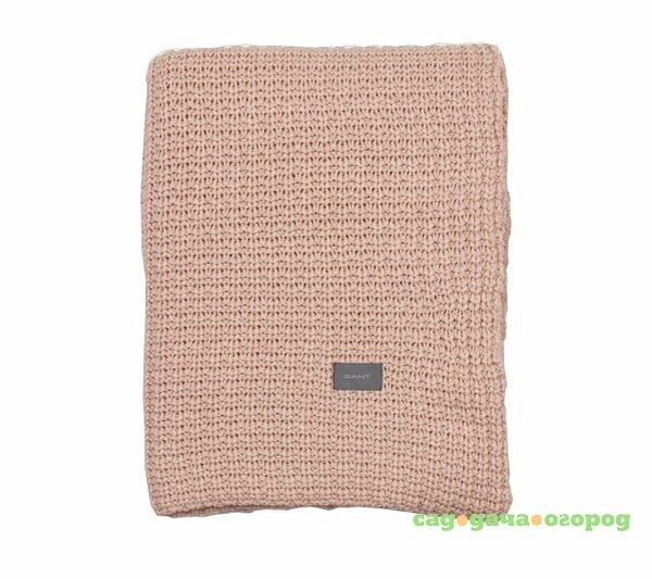 Фото Декоративная наволочка Gant Home MELANGE WAFFLE KNIT, розовый, 50x50 см, 100% Хлопок