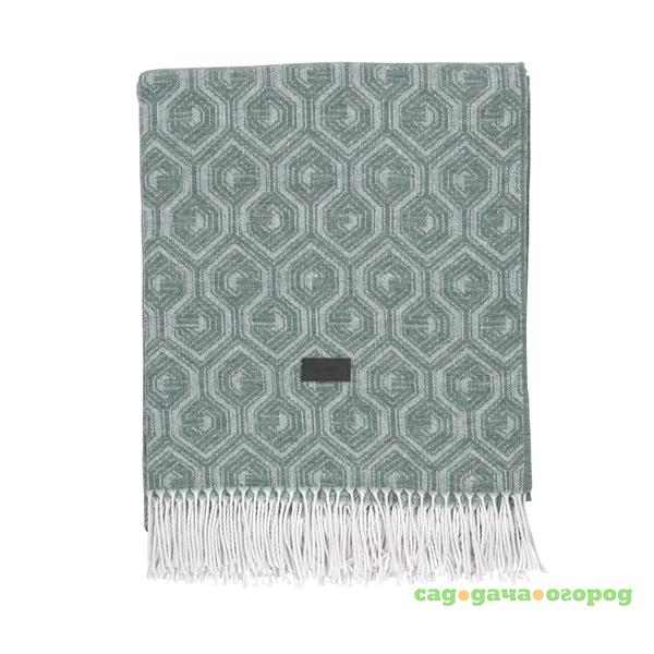 Фото Плед Gant Home GRAF Throw 130x180см, зеленый, 55% хлопок, 35% овечья шерсть, 10% полиамид