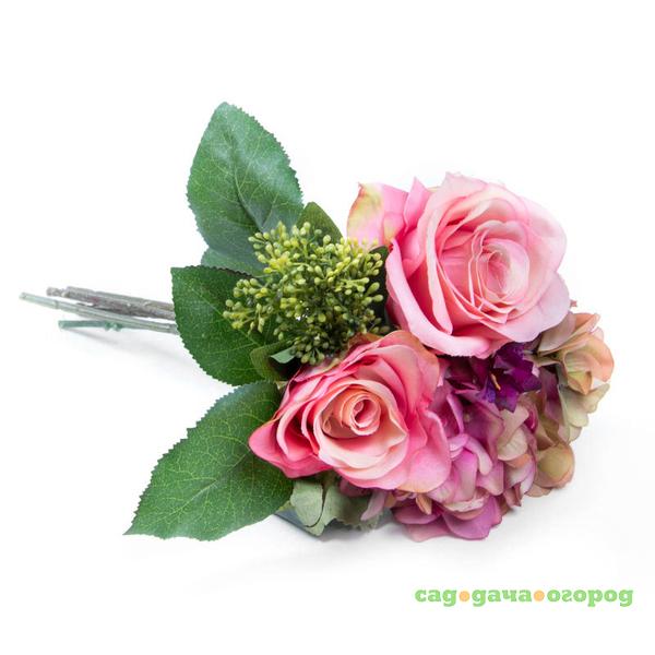 Фото Букет цветов H 29см, розовый