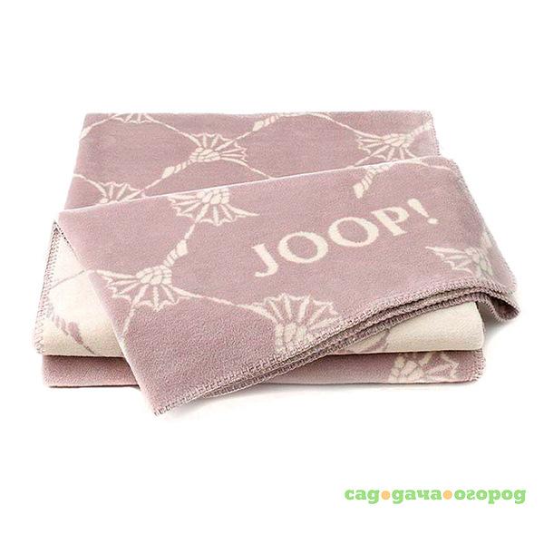 Фото Плед JOOP! Cornflower Allower, 150x200 см., розовый, 58% хлопок, 30% акрил, 7% полиэстер