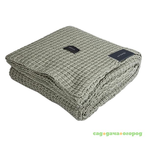 Фото Плед Gant Home MELANGE WAFFLE KNIT 130x180см, серый