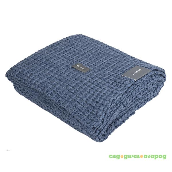 Фото Плед Gant Home MELANGE WAFFLE KNIT 130x180см, синий