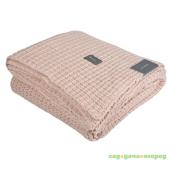 Фото Плед Gant Home MELANGE WAFFLE KNIT 130x180см, розовый