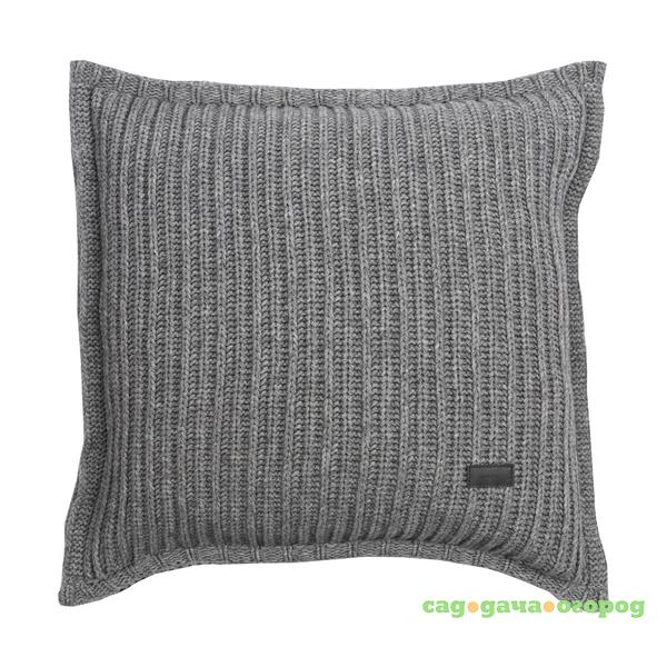 Фото Декоративная наволочка Gant Home RIB KNIT CUSHION 50x50см, серая