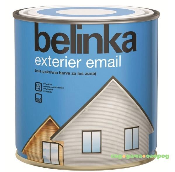 Фото Краска укрывная Belinka Exterier Email белая 0,75 л