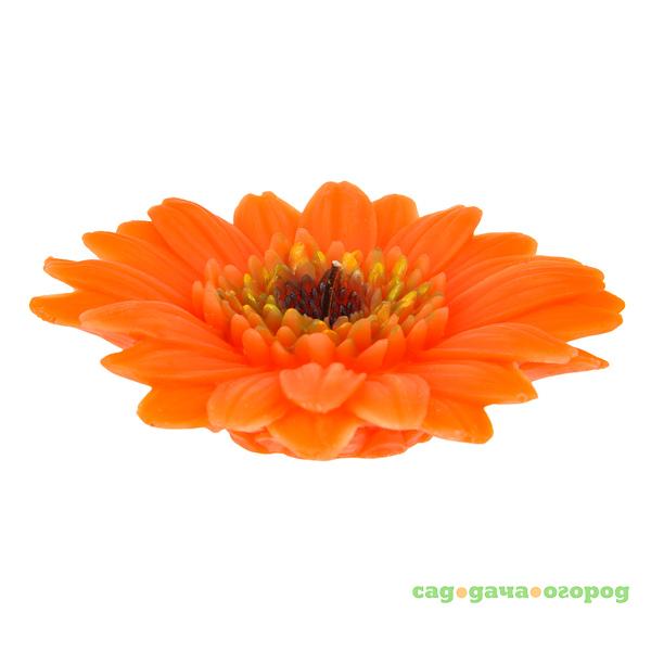 Фото Свеча Edg gerbera 4х15см оранжевая