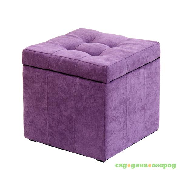 Фото Банкетка Dreambag модерна фиолетовый велюр 46х46х46