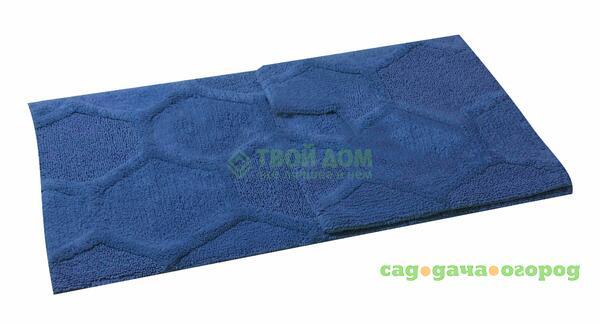 Фото Набор ковриков Fora Коврик для ванной "Соты" двойной, голубой 60*100cm+60*50cm (2845-2 100BL)