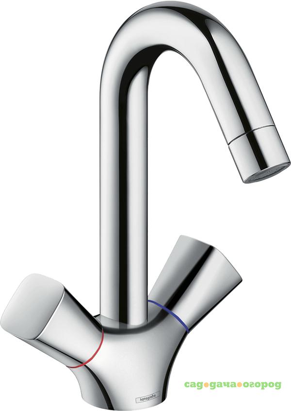 Фото Смеситель для раковины Hansgrohe Logis 71222000 с донным клапаном