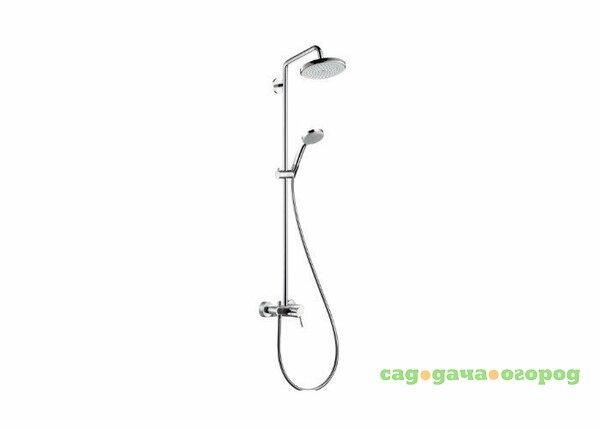 Фото Душевой гарнитур Hansgrohe Croma 220 Showerpipe с однорычажным смесителем 27222000