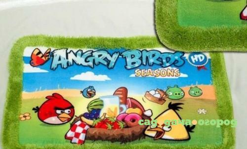 Фото Коврик для ванной tango, ANGRY BIRDS-01, 40*60 см