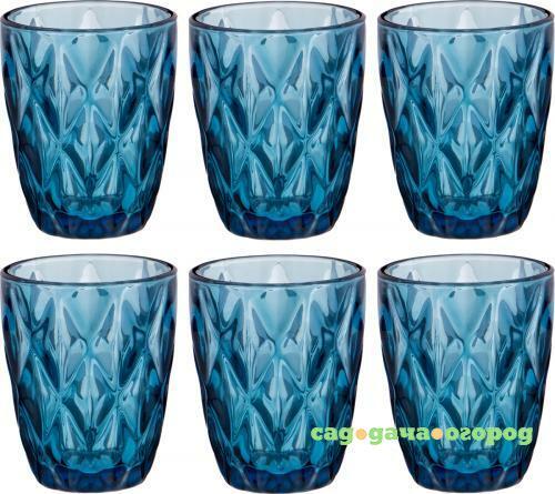 Фото Набор стаканов MUZA, Rombo, 6 предметов, синий