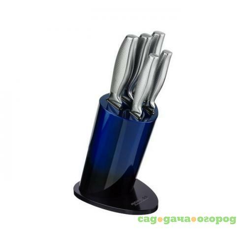 Фото Набор ножей AGNESS, 6 предметов, синяя подставка