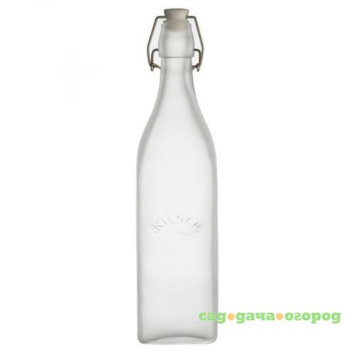 Фото Бутылка для напитков KILNER, Clip Top, 1 л, белый