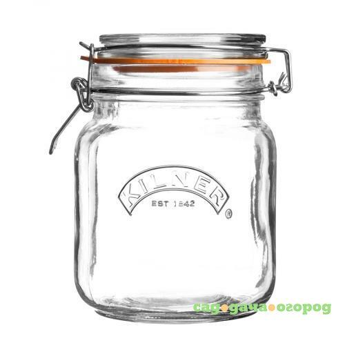 Фото Банка для хранения KILNER, Clip Top, 1 л, квадратная