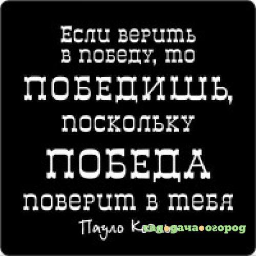 Фото Магнит ЭВРИКА, Цитата великих людей, Если верить в победу, 5,5*5,5 см