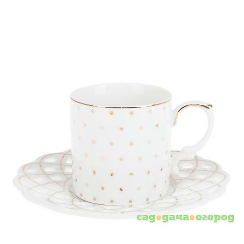 Фото Кофейный набор Best Home Porcelain, Золотой дождь, 4 предмета