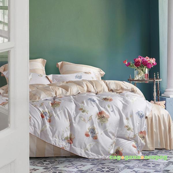 Фото Комплект постельного белья, 1,5-спальный Pappel, многоцветие, 100% хлопок, YGCA308ABPW/150200S