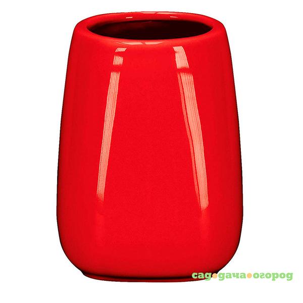 Фото Cone Red Стакан (керамика/красный), Д 7,5х В11 см