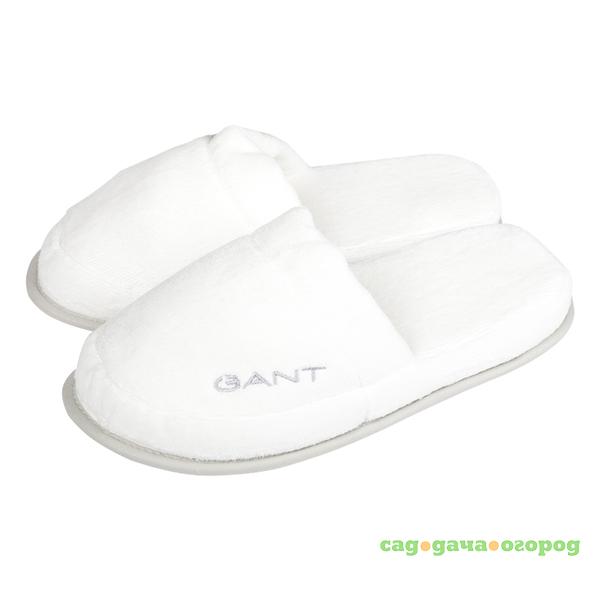 Фото Женские тапочки для ванной комнаты Gant Home PREMIUM SLIPPERS WOMEN, белые, 100% египетский хлопок