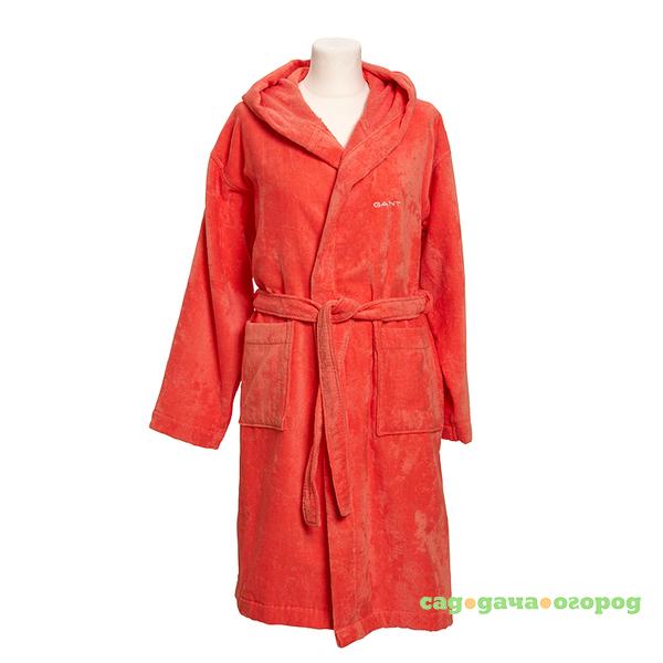 Фото LIGHT VELOUR ROBE Халат махровый унисекс (100%хл,320г/м2), размер XL,оранжевый