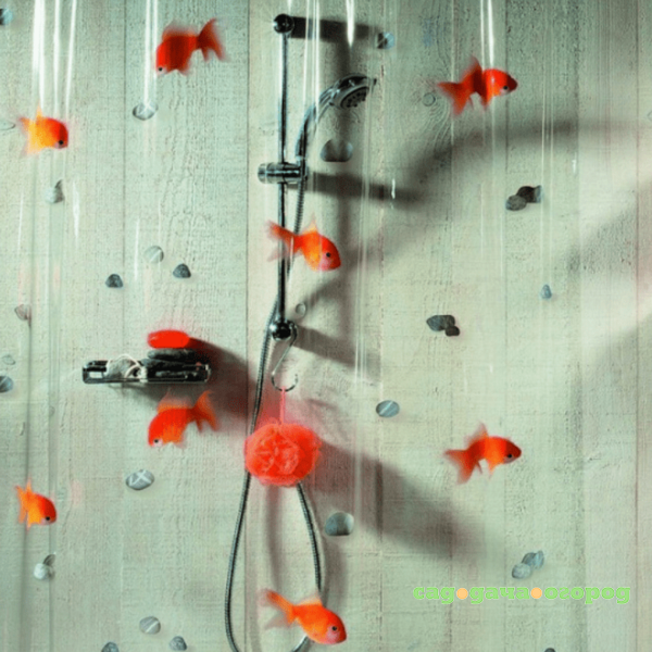 Фото Штора для ванной Spirella Goldfish, 180х200см