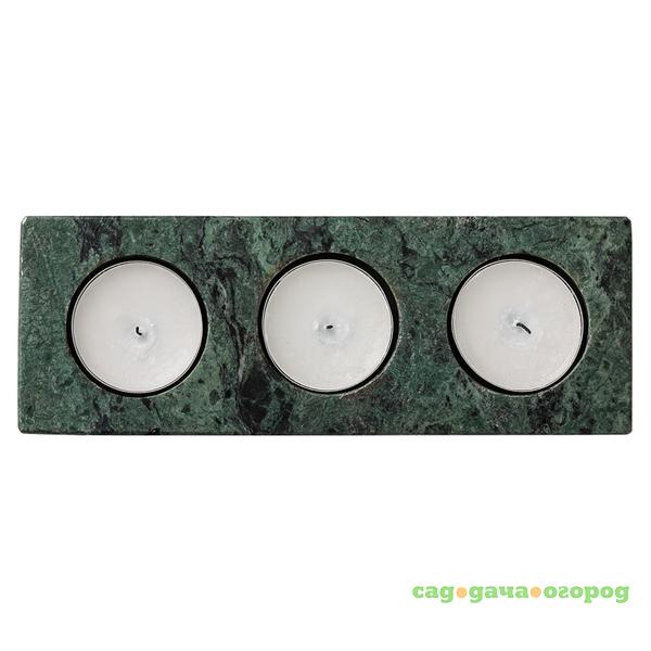 Фото Marble подсвечник под 3 чайные свечи, 17,5х6,2х2,5 см