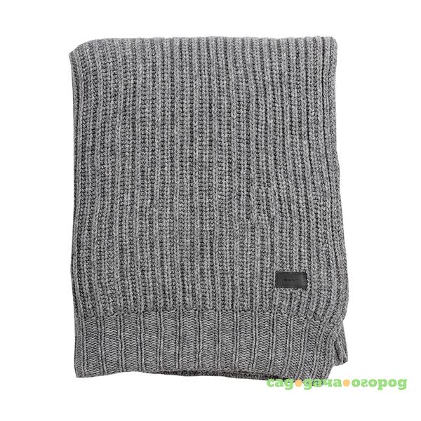 Фото Плед Gant Home RIB KNIT Throw 130x180см, серый