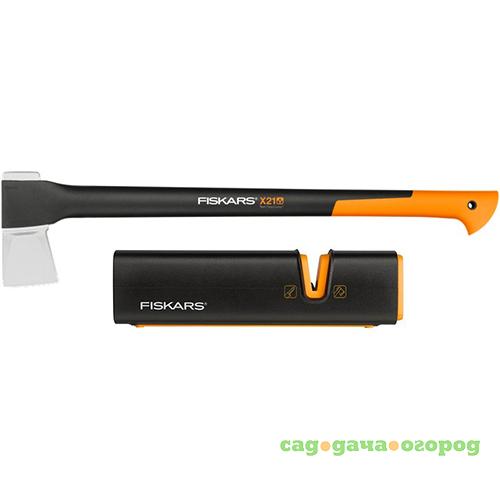 Фото Набор Fiskars 129047 Топор колун X21 с точилкой