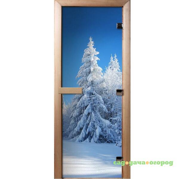 Фото Дверь для сауны стеклянная Doorwood Фотопечать A079 800х2000 мм