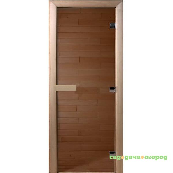 Фото Дверь для сауны стеклянная Doorwood DW00016 бронза 700х1900 мм