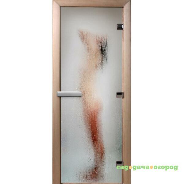 Фото Дверь для сауны стеклянная Doorwood Фотопечать A097 700х1900 мм