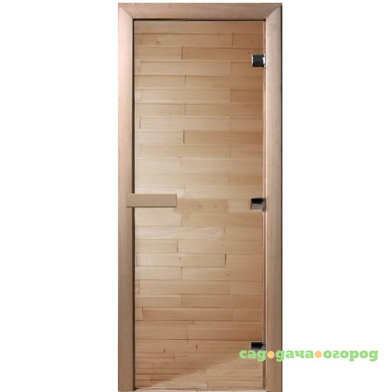 Фото Дверь для сауны стеклянная Doorwood DW00897 прозрачная 700х1900 мм