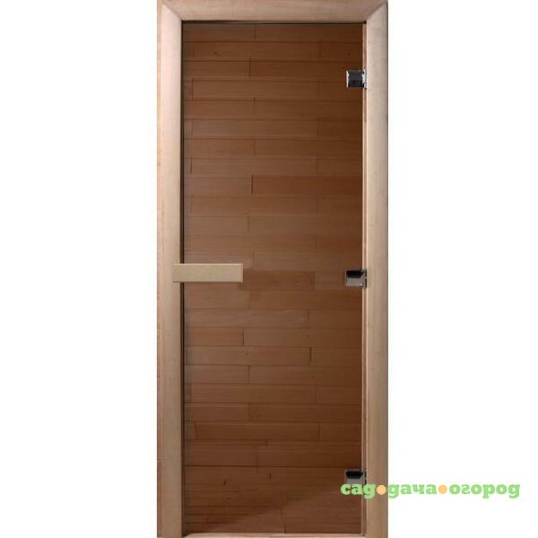 Фото Дверь для сауны стеклянная Doorwood DW01124 Теплый день бронза 700х1900 мм