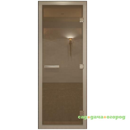 Фото Дверь для хамама стеклянная Doorwood DW00799 бронза 800х2000 мм