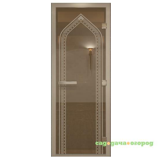 Фото Дверь для хамама стеклянная Doorwood DW00179 Арка бронза 700х1900 мм
