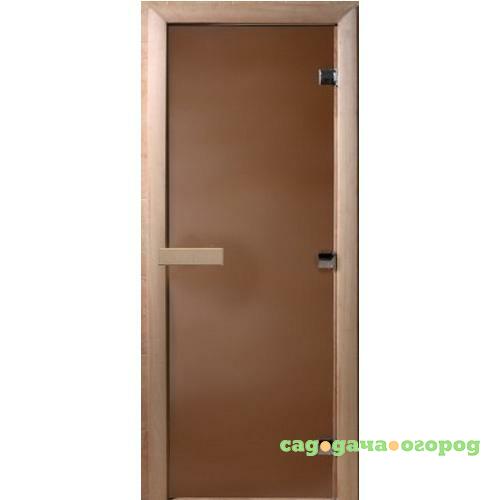 Фото Дверь для сауны стеклянная Doorwood DW00020 бронза матовая 600х1900 мм