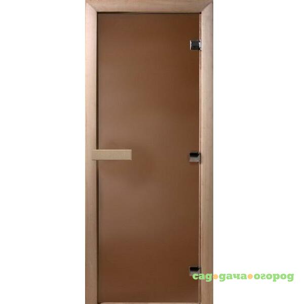 Фото Дверь для сауны стеклянная Doorwood DW01313 бронза матовая 800х2100 мм