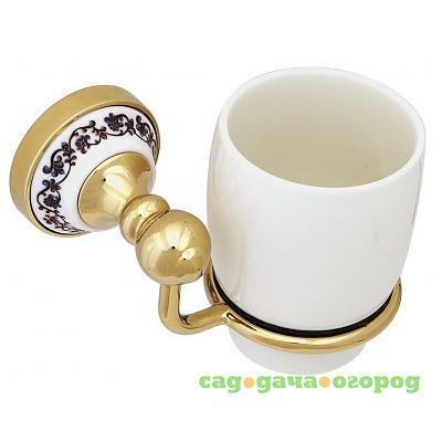 Фото Держатель зубных щеток со стаканом Fixsen Bogema Gold  FX-78506G