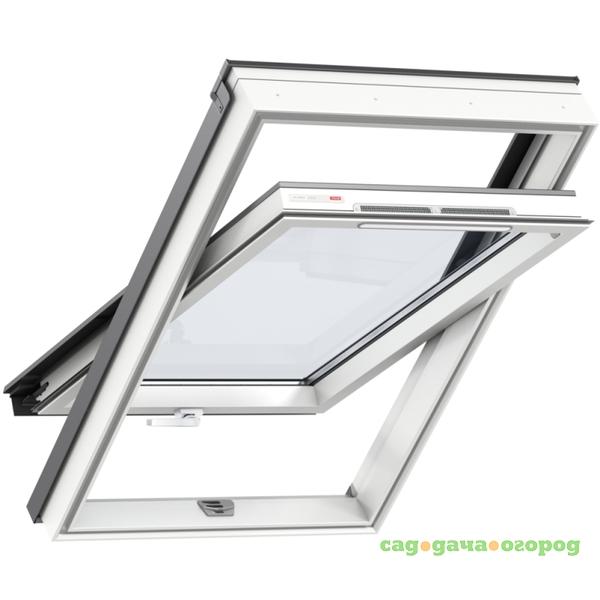 Фото Окно мансардное Velux Optima Комфорт Пластик GLP 0073BIS (FR04) 660х980 мм ручка снизу