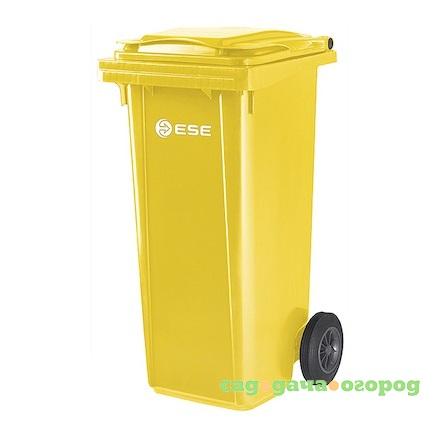 Фото Контейнер пластиковый для мусора Ese 120 л желтый