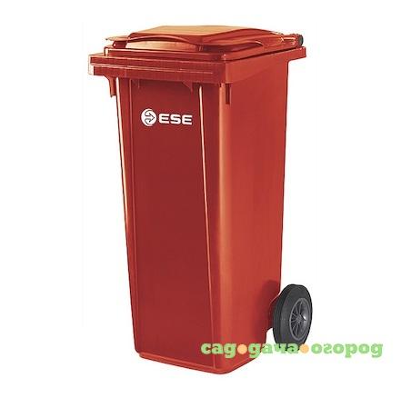 Фото Контейнер пластиковый для мусора Ese 120 л красный