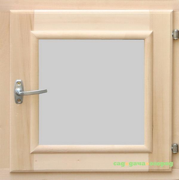 Фото Окно для бани Doorwood DW00132 Листва стеклопакет 600х600 мм