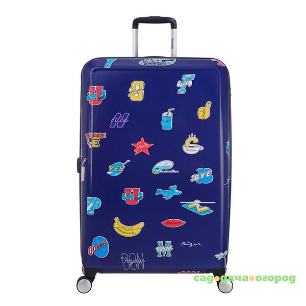 Фото Чемодан American Tourister CEIZER FUN синий принт L