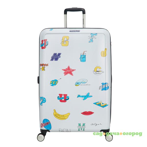 Фото Чемодан American Tourister CEIZER FUN белый принт L