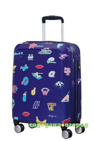 Фото Чемодан American Tourister CEIZER FUN синий принт M